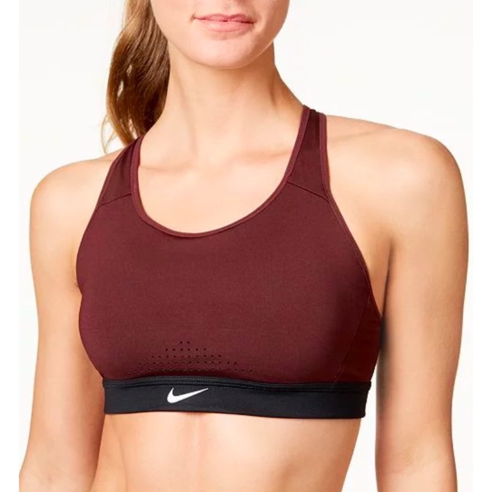 Nike Maroon Impact Strappy Sports Bra